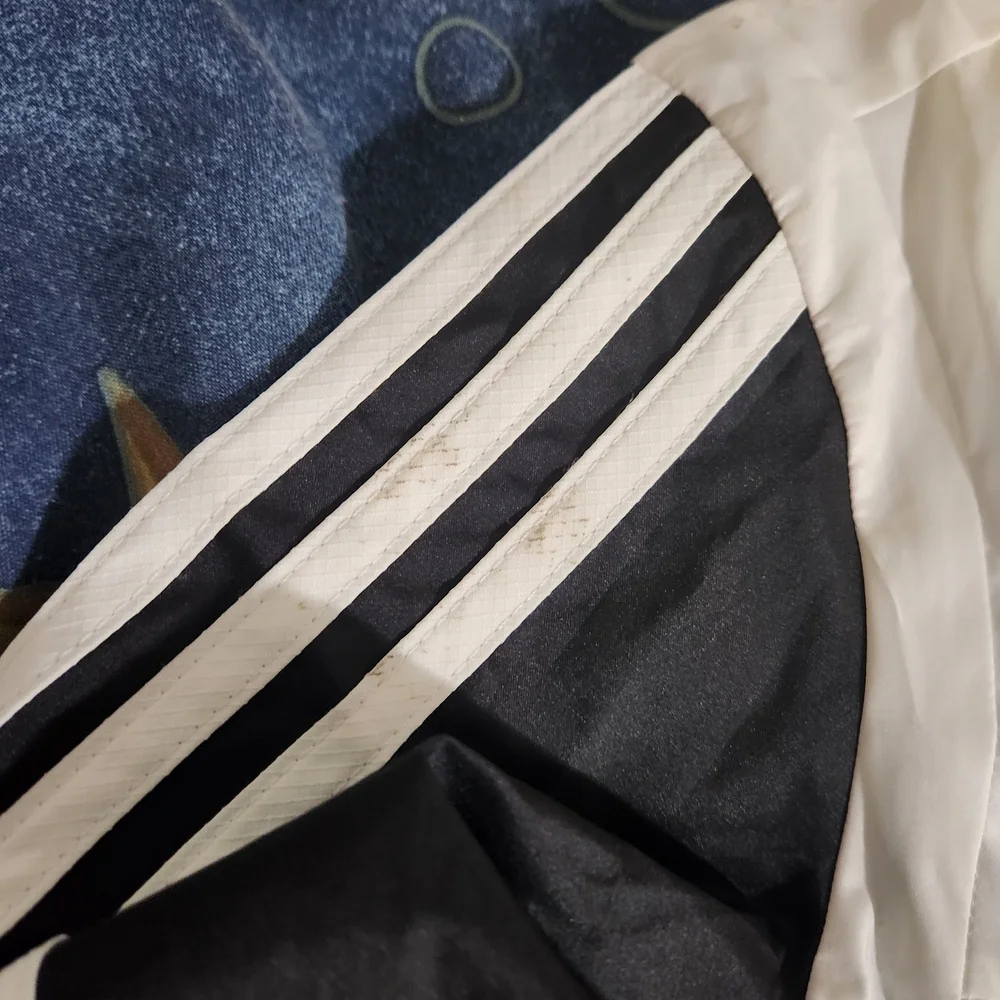 NWOT Adidas Boys' Original Tiro Hooded Windbreaker Jacket Black White 2XS